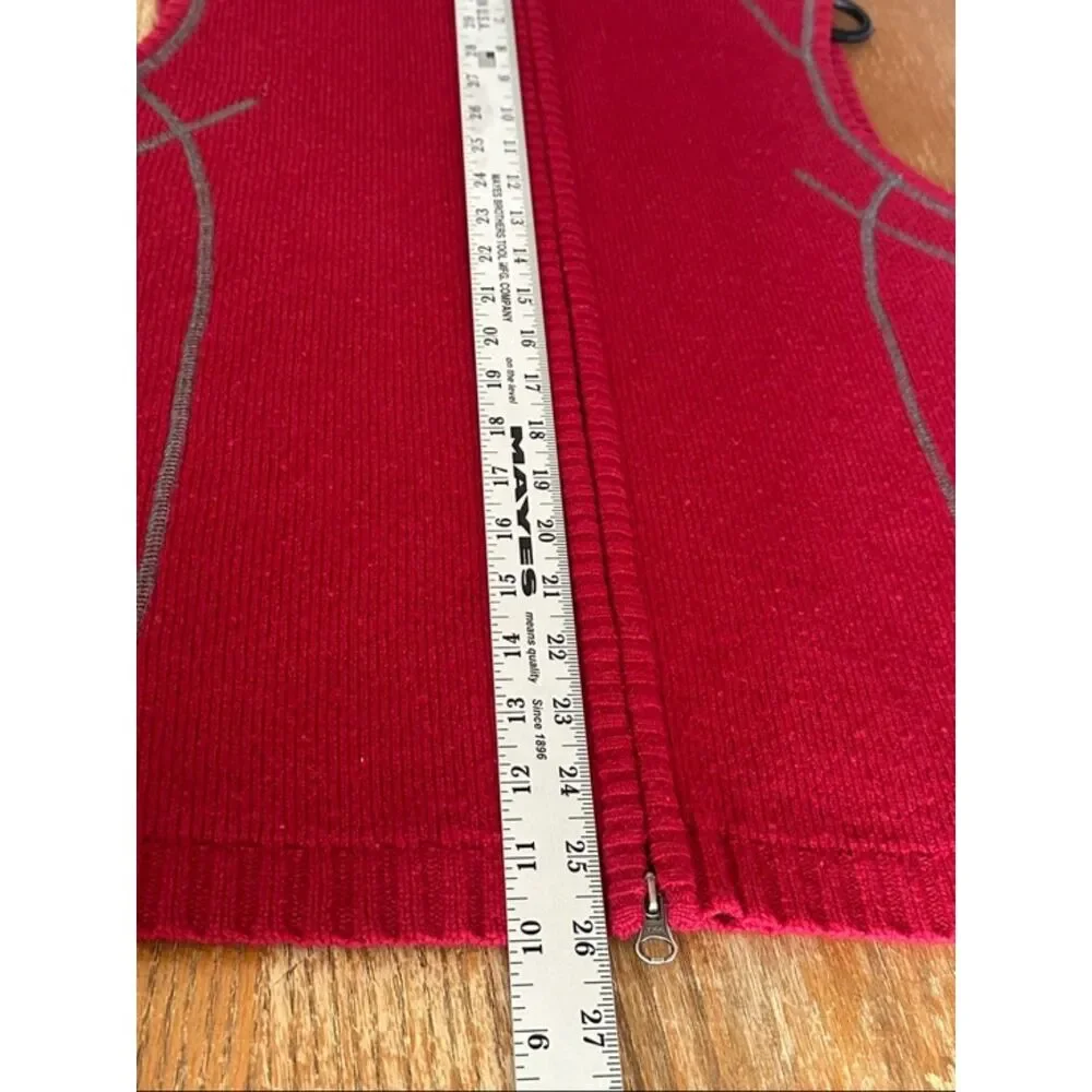 Eddie Bauer Lambs Wool Zip Up Sweater Vest Womens XL Gorpcore Preppy Outdoor